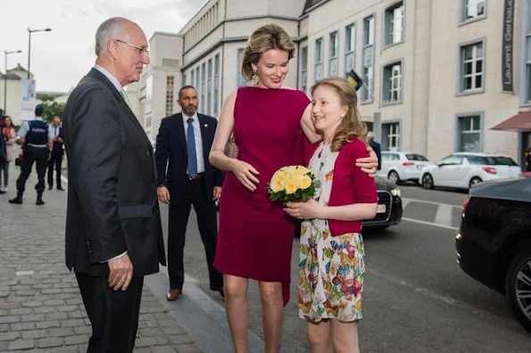 Crown Princess Elisabeth and Queen Mathilde of Belgium attended a session of the finals of the Queen Elisabeth Violin Competition