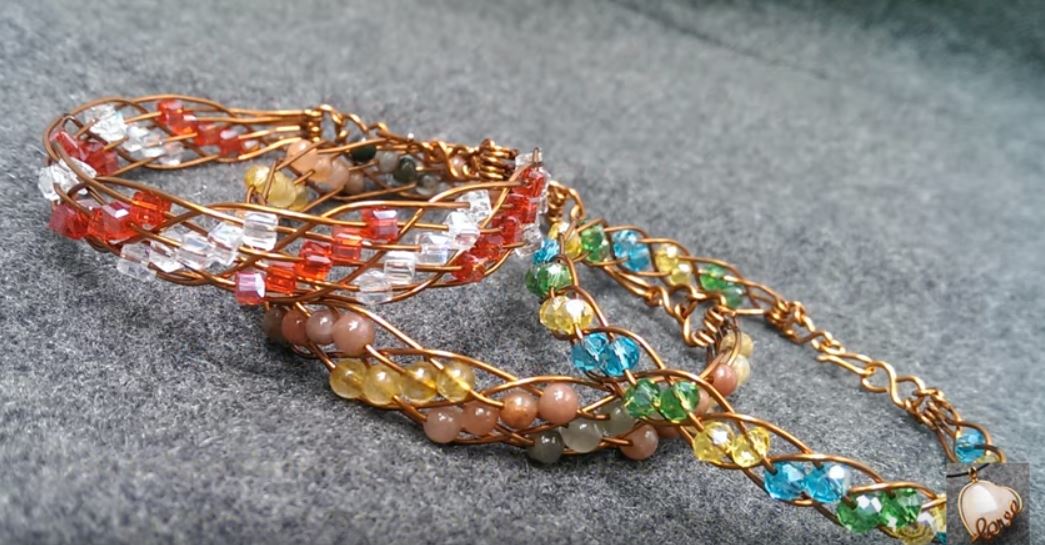 The Clasp End of This Bead and Wire Woven Bracelet Tutorial is a Must