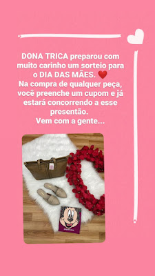 SORTEIO DIA DAS MÃES; LOJA DONA TRICA