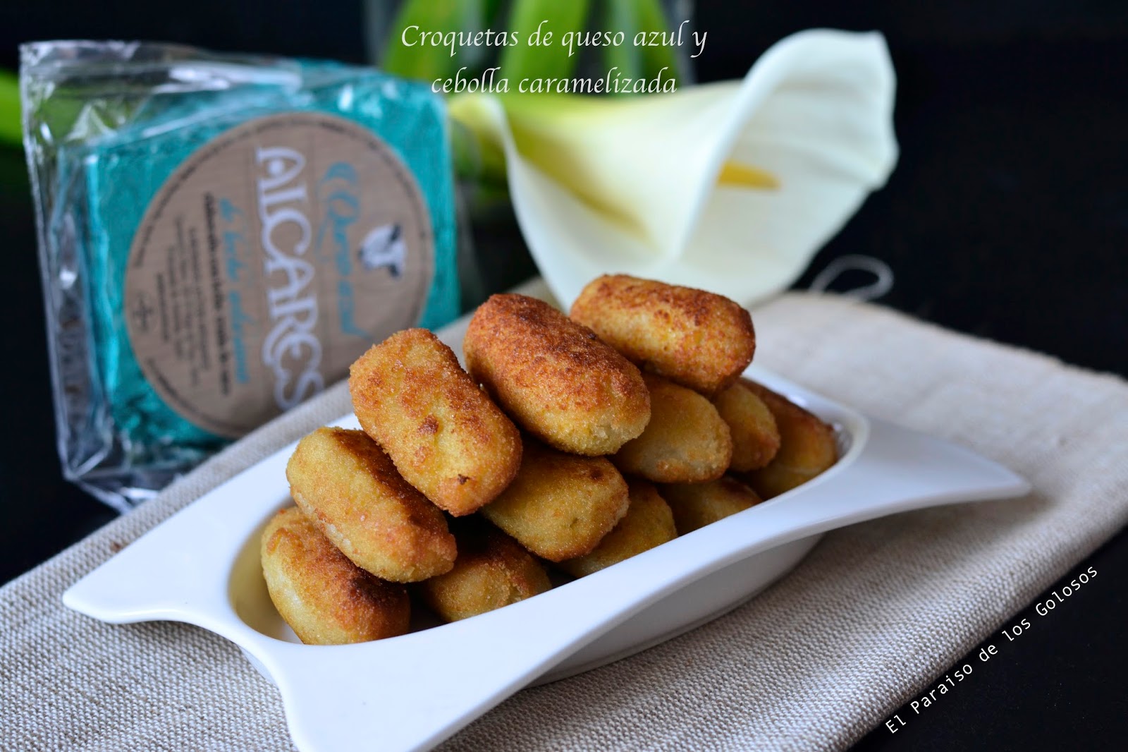Paraiso CROQUETAS DE QUESO AZUL Y CEBOLLA CARAMELIZADA