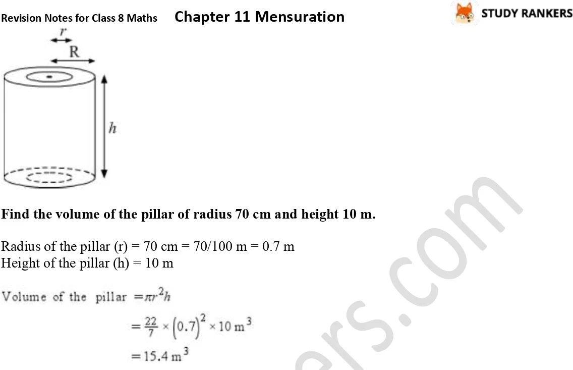 CBSE Revision Notes for Class 8 Chapter 11 Mensuration Part 6
