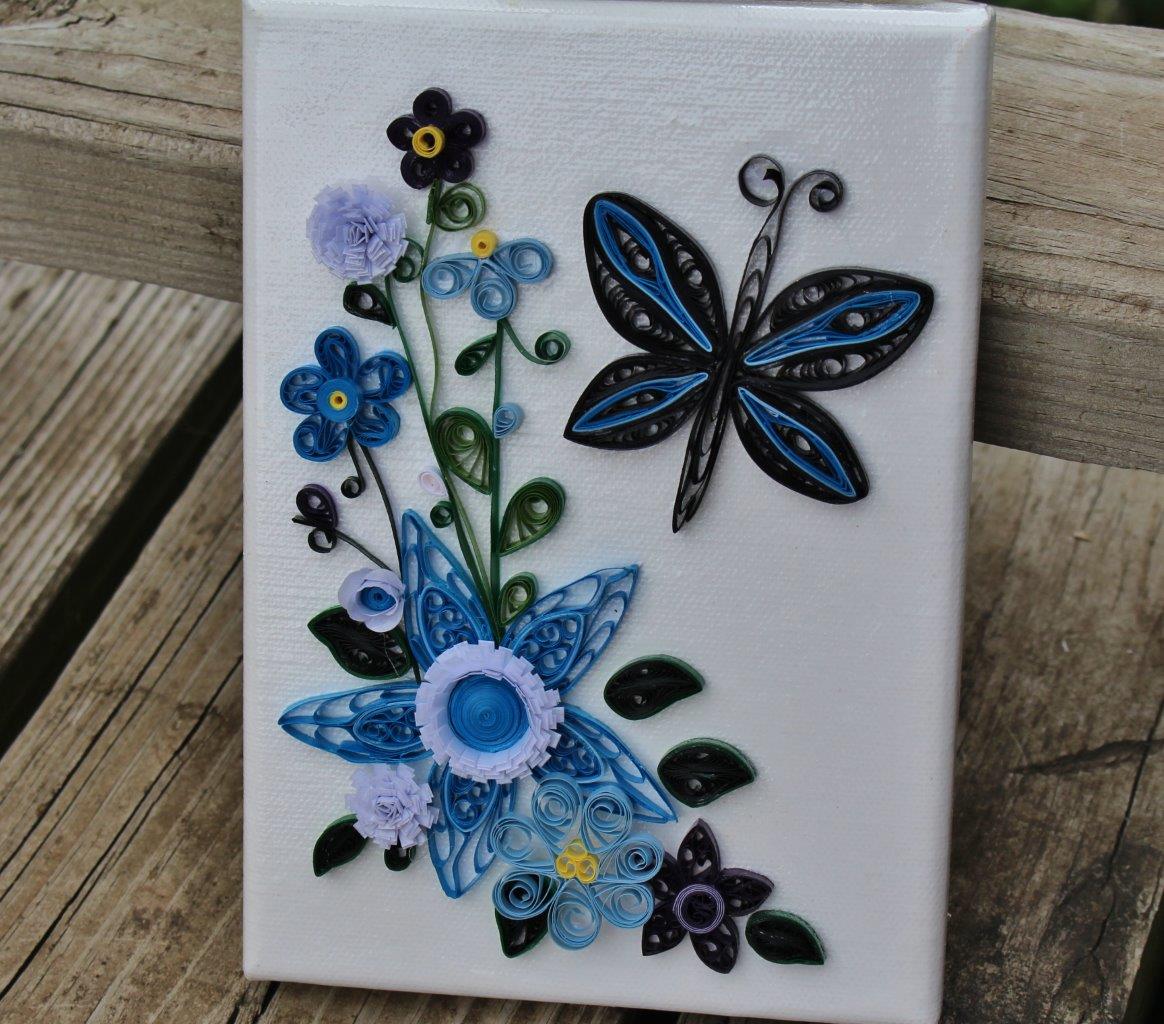 Sarah Lynn's Mitered Corner Quilling on Canvas, from Hannah