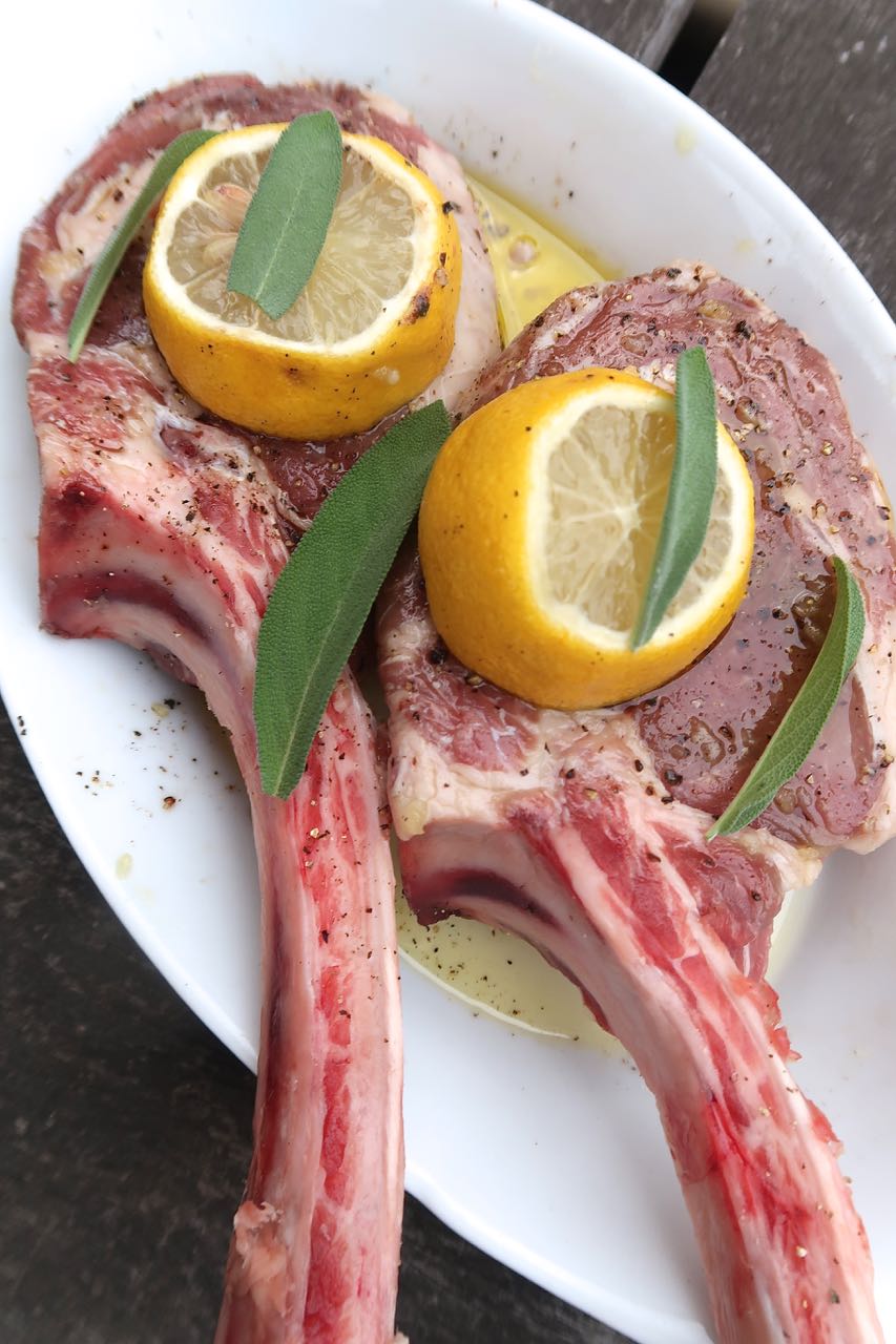 Scrumpdillyicious TuscanStyle BoneIn Tomahawk Veal Chops