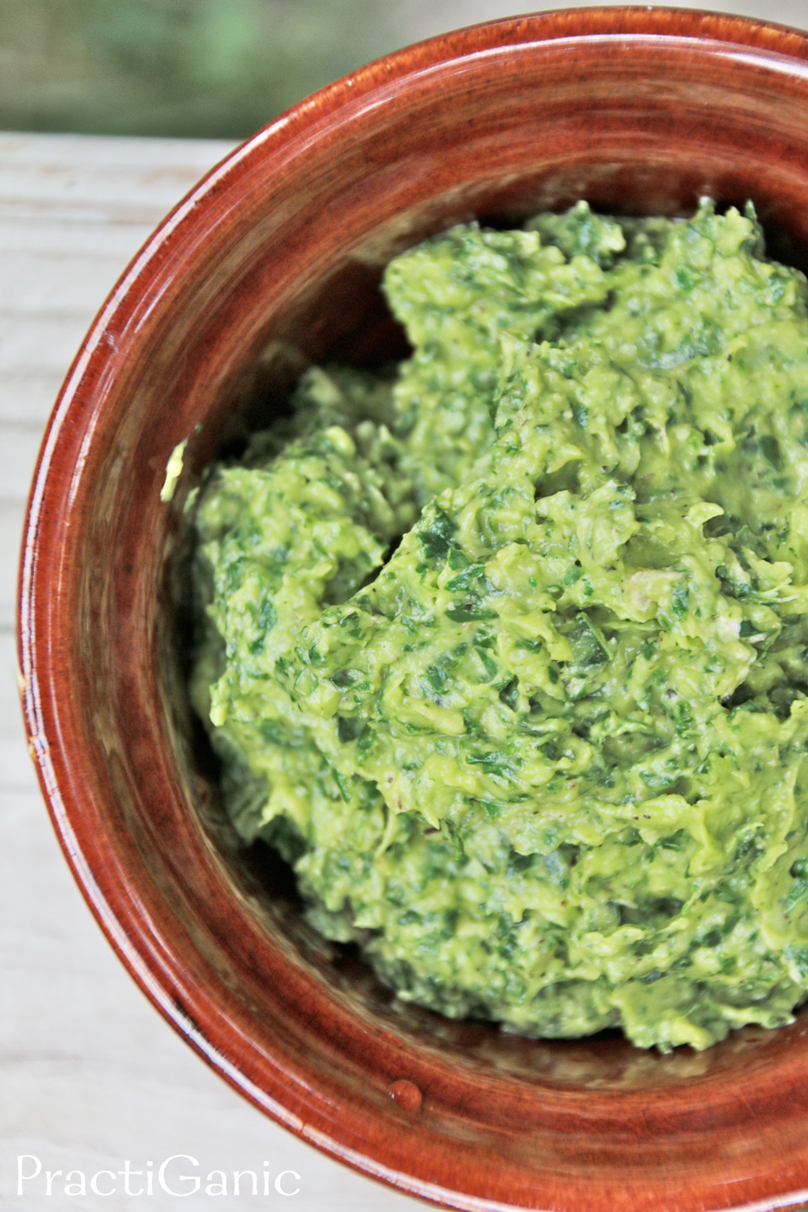Garlicky Kale and Avocado Dip PractiGanic Vegetarian Recipes and