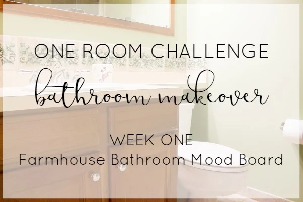 Farmhouse style bathroom design plans | One Room Challenge- week one