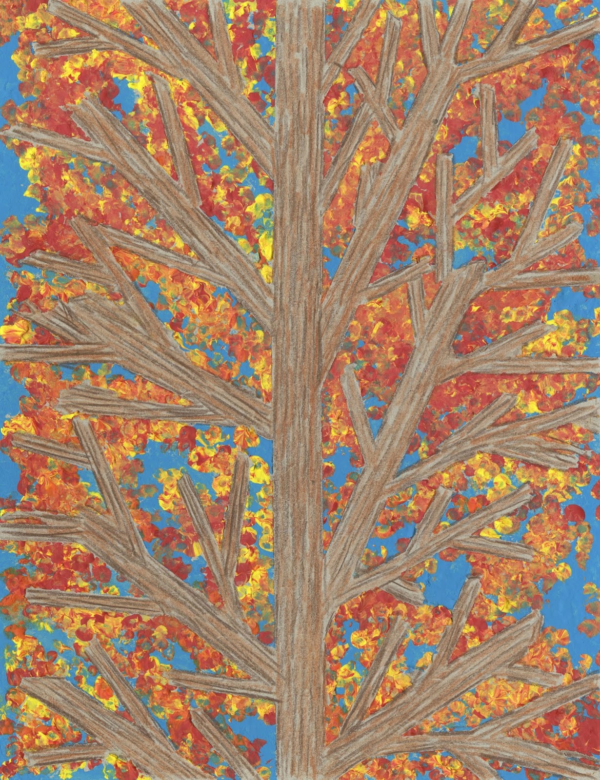 Tree in the Autumn Field Drawing by N Wolfgang - Pixels