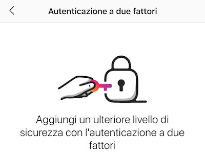 Configurare l'Autenticazione a due fattori di Instagram per iOS