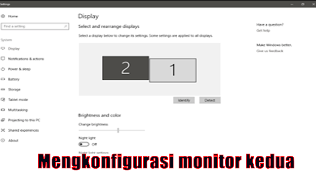 Cara setting Dual Monitor Windows 10