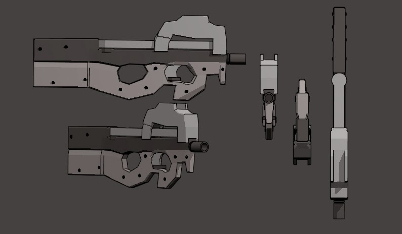 Чертеж p90 из дерева