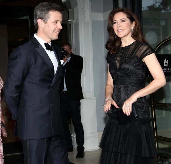 Crown Prince Frederik of Denmark and Crown Princess Mary of Denmark attended the gala celebration at the Hotel d'Angleterre