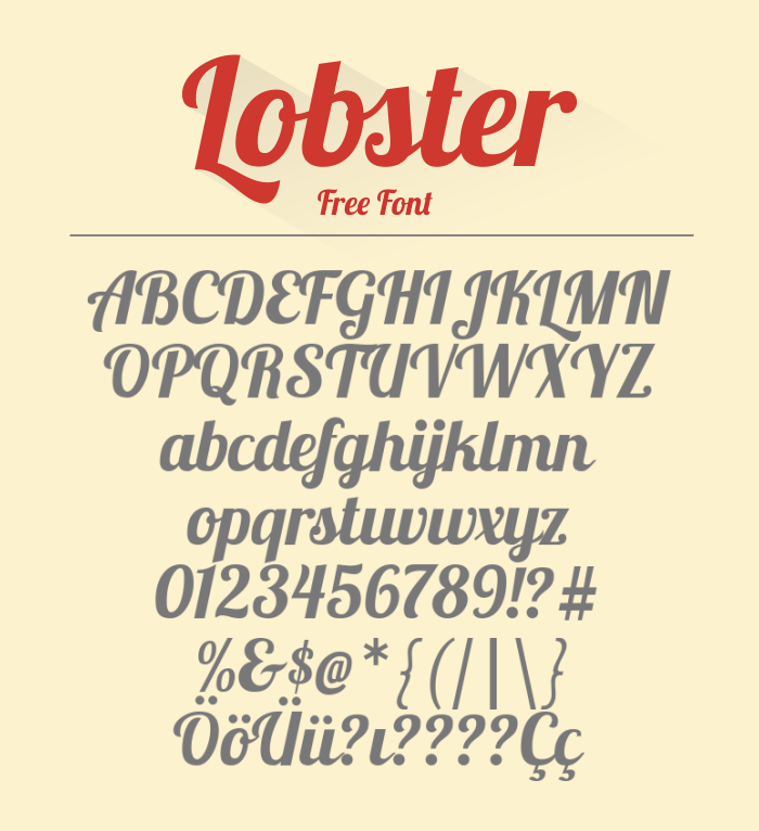 Download Kumpulan 30 Font Script Desainer grafis - Lobster Script Font