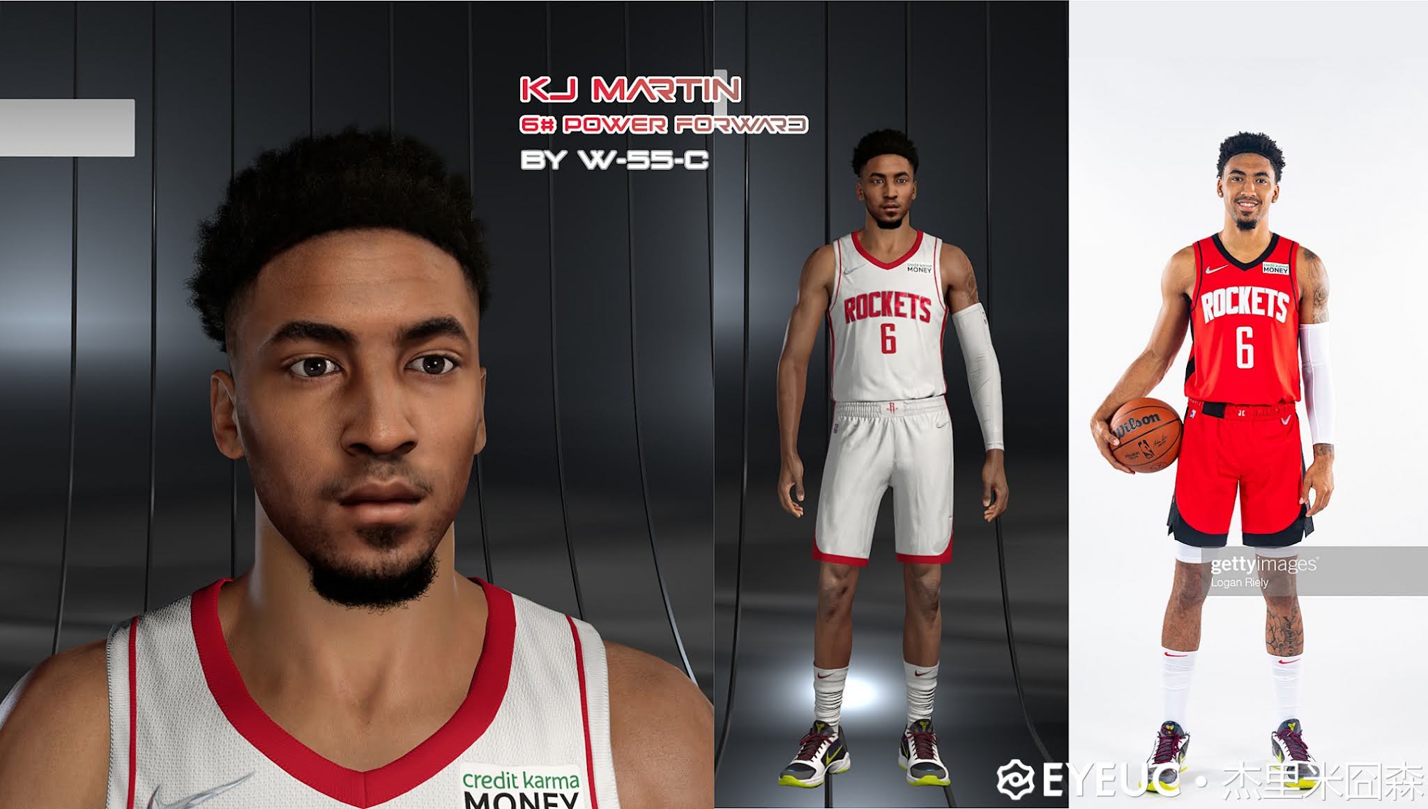 NBA 2K22 Kenyon Martin Jr. Cyberface Update and Body Model by