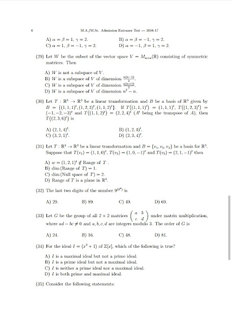 MSC MATH PAST ENTRY TEST PAPERS, GCU LAHORE - GC University Admission ...