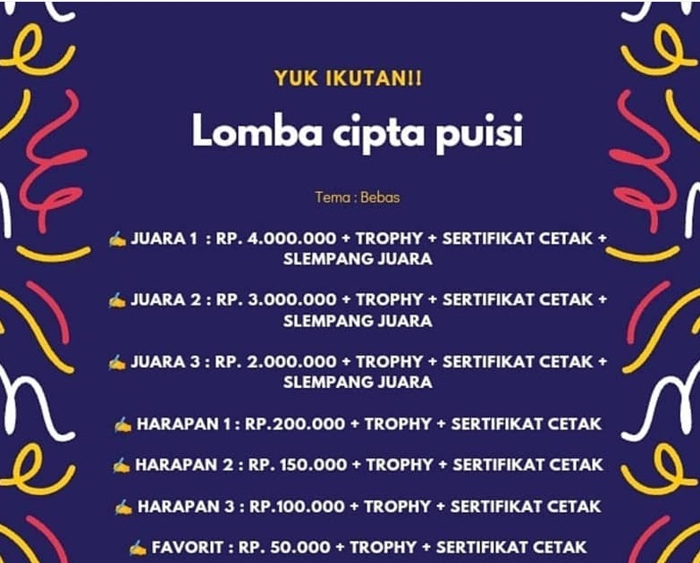 Yuk Ikutan Lomba Cipta Puisi - Portal Kompetisi Dan Beasiswa