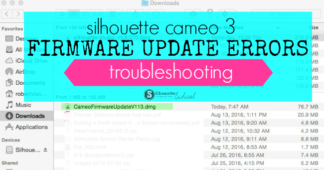 Silhouette America - Firmware Updates