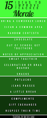 15 ideas to improve morale at your school. The last one is the most vital!