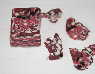 Mokume Gane Polymer Clay - Slices are taken from my clay block showing a beautiful pattern