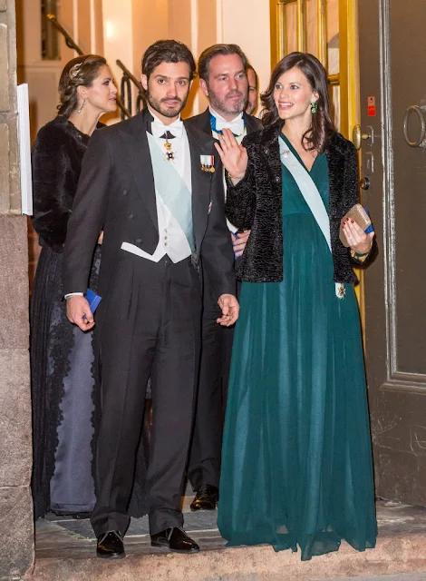 Queen Silvia of Sweden, Crown Princess Victoria of Sweden and Prince Daniel of Sweden, Prince Carl Philip and Princess Sofia of Sweden, Princess Madeleine of Sweden and Mr Christopher O'Neill