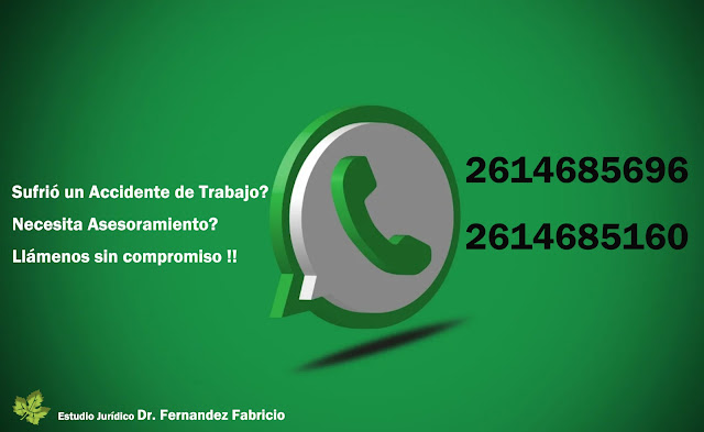 Imagen color verde con un teléfono de Estudio Jurídico Dr, Fabricio Fernandez