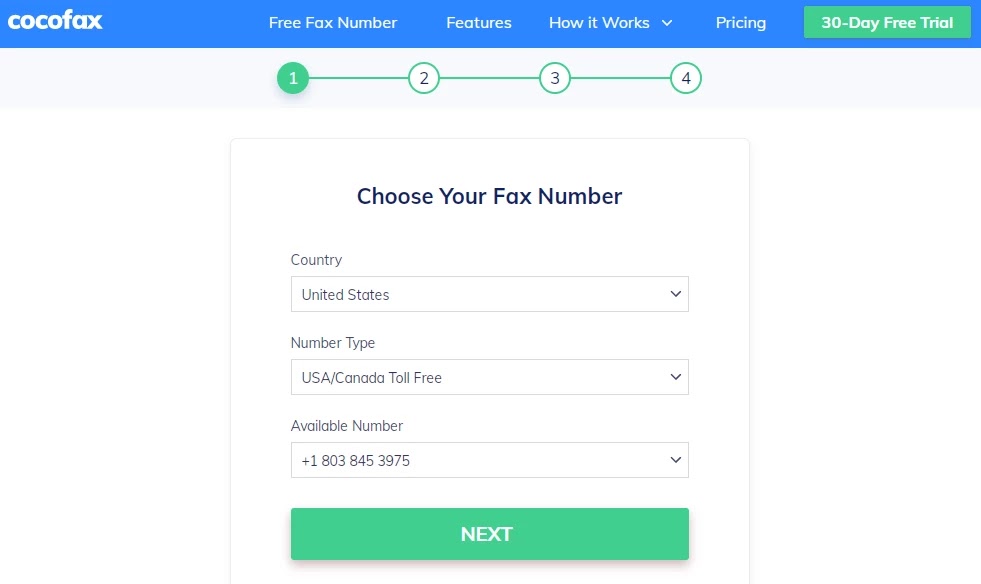 fax sending process and steps with cocofax