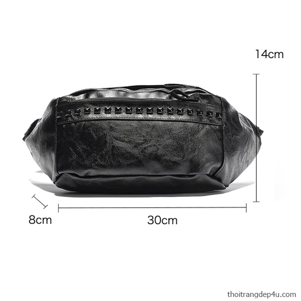 Túi đeo chéo bao tử mới độc đáo cao cấp BAM073D (Đen)