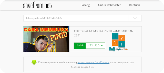 cara mendownload video youtube ke galeri