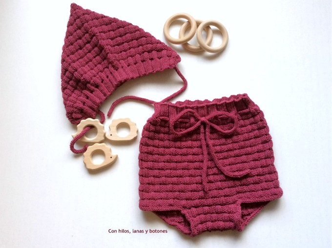 Con hilos, lanas y botones: Picnic Baby Bloomers and Pixie Hat