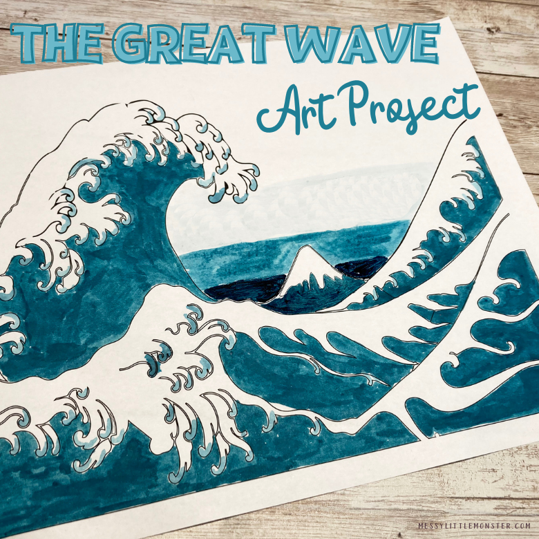 Hokusai - The Great Wave Poster - Blue wave 