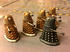 An invastion of daleks, lead by a patrol leader, in Doctor Who: Exterminate!