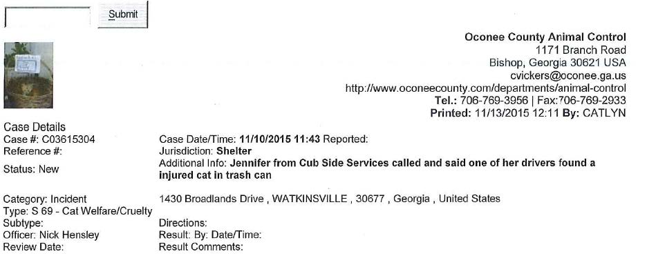 Oconee County Observations Oconee County Released Animal Cruelty Citation Against Broadlands Drive Resident Charged With Shooting Cats