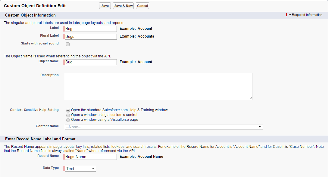SFDC 3:16: Create a Custom Object