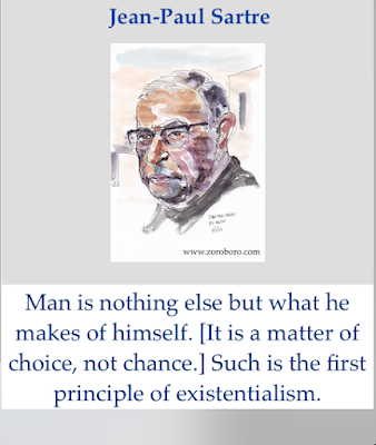 Jean-Paul Sartre Quotes. Existentialism Quotes, Choices & Life Quotes. Jean-Paul Sartre Philosophy. Inspirational quotes, Status, photos. one line words