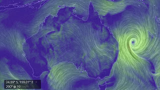 Satellite view of Australia and TC Oma