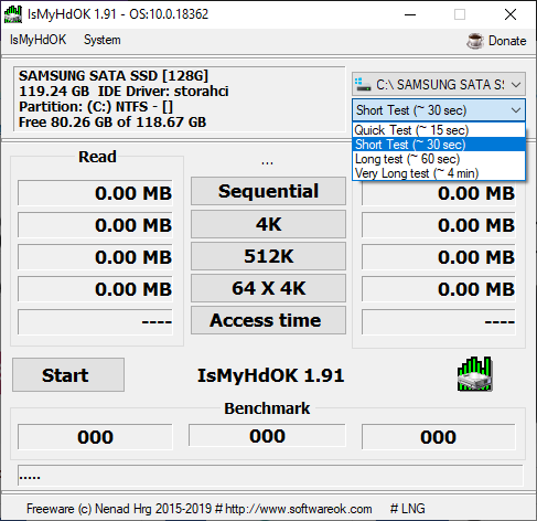 IsMyHdOKハードディスクヘルスチェックソフトウェア