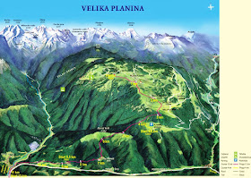 Mapa de Velika Planina
