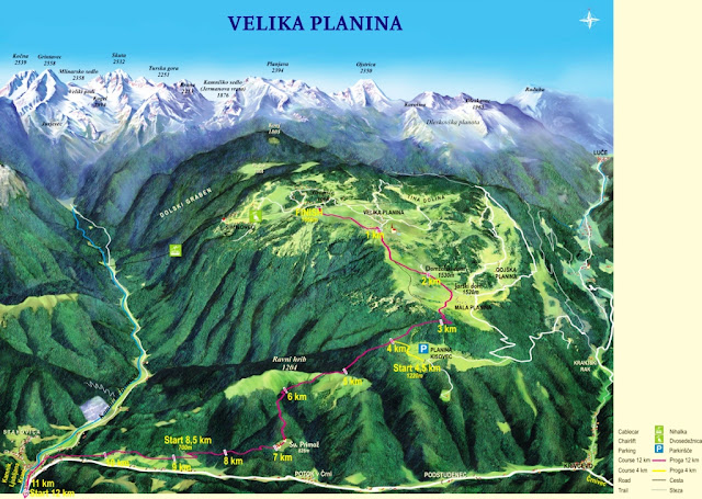 Mapa de Velika Planina