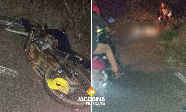Jacobina: Colisão entre moto e carro deixa um ferido entre Caatinga do Moura e Lages do Batata