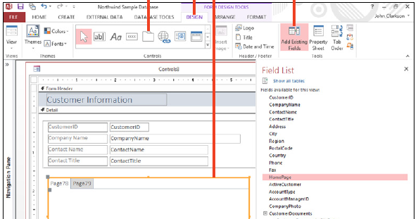 Add existing field