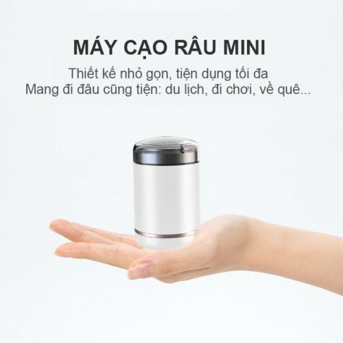 Dao Cạo Râu Mini SH-588, Dao Cạo Điện 3 Lưỡi, Công Nghệ Tự Mài, Dao Cực Bén, Pin Trâu
