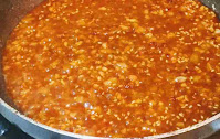 Making sauce for honey chilli potato recipe