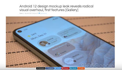 Android 12 Leaks, Details, Images