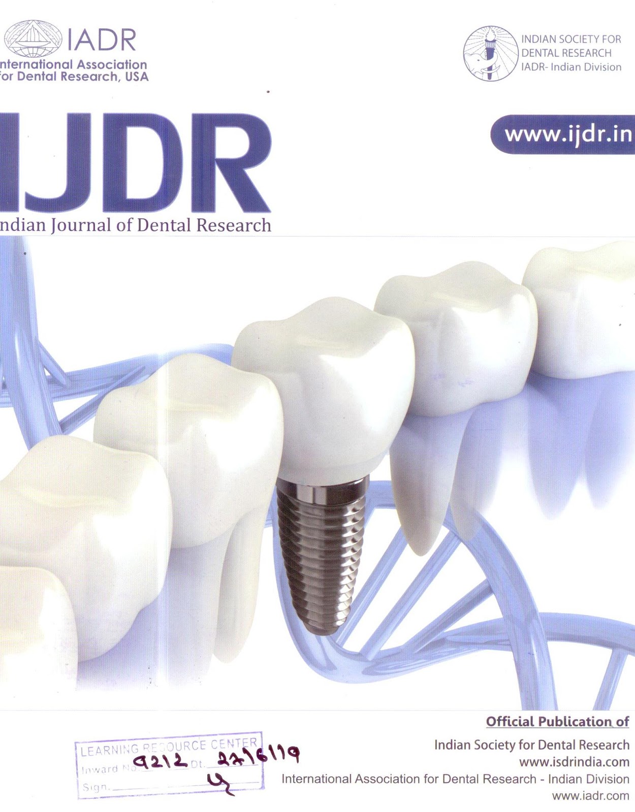http://www.ijdr.in/showBackIssue.asp?issn=0970-9290;year=2019;volume=30;issue=1;month=January-February