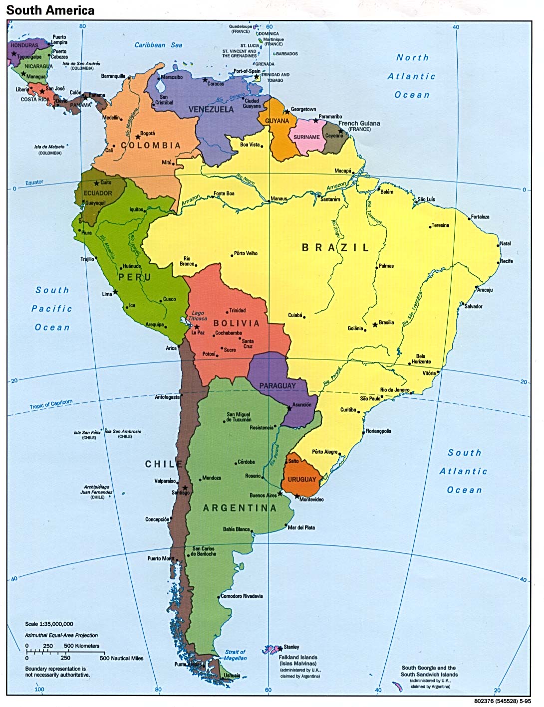 esb320geografia2: División Política de América del Sur