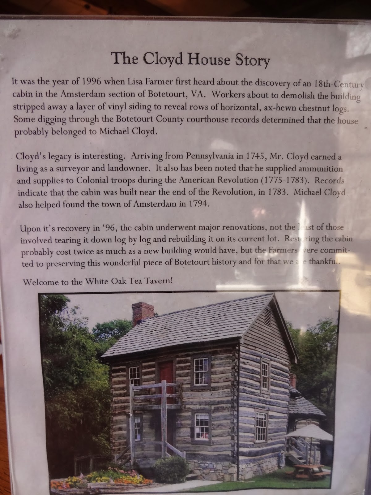 Shenandoah Gateway Farm White Oak Tea Tavern