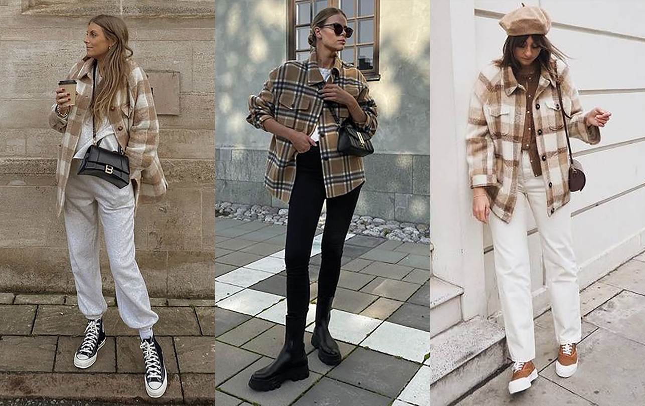 shaket, how to style, shirt, jacket, inspo, outfit, plaid