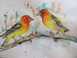 bird paintings birds simple watercolour easy water painting colorful latest 200gsm tananger no3 western log artranked