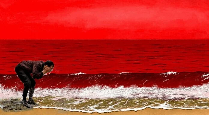 Usai Lukisan Laut Biru SBY, Kini Muncul Lukisan Laut Merah Jokowi, Netizen: Cuci Muka Pakai Darah Rakyat!