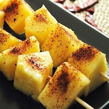 spicy pineapple fruit skewers