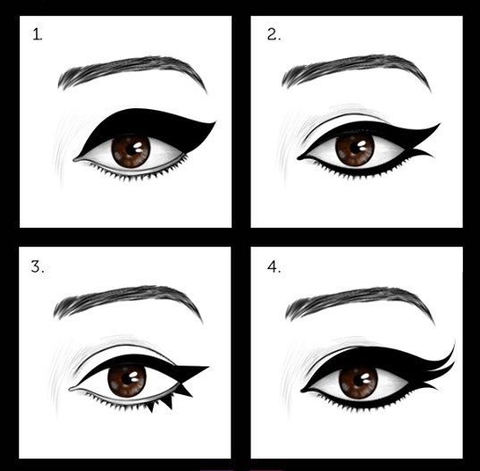 Makeup Beauty Everyday 4 Ways to Draw Cat Eyes