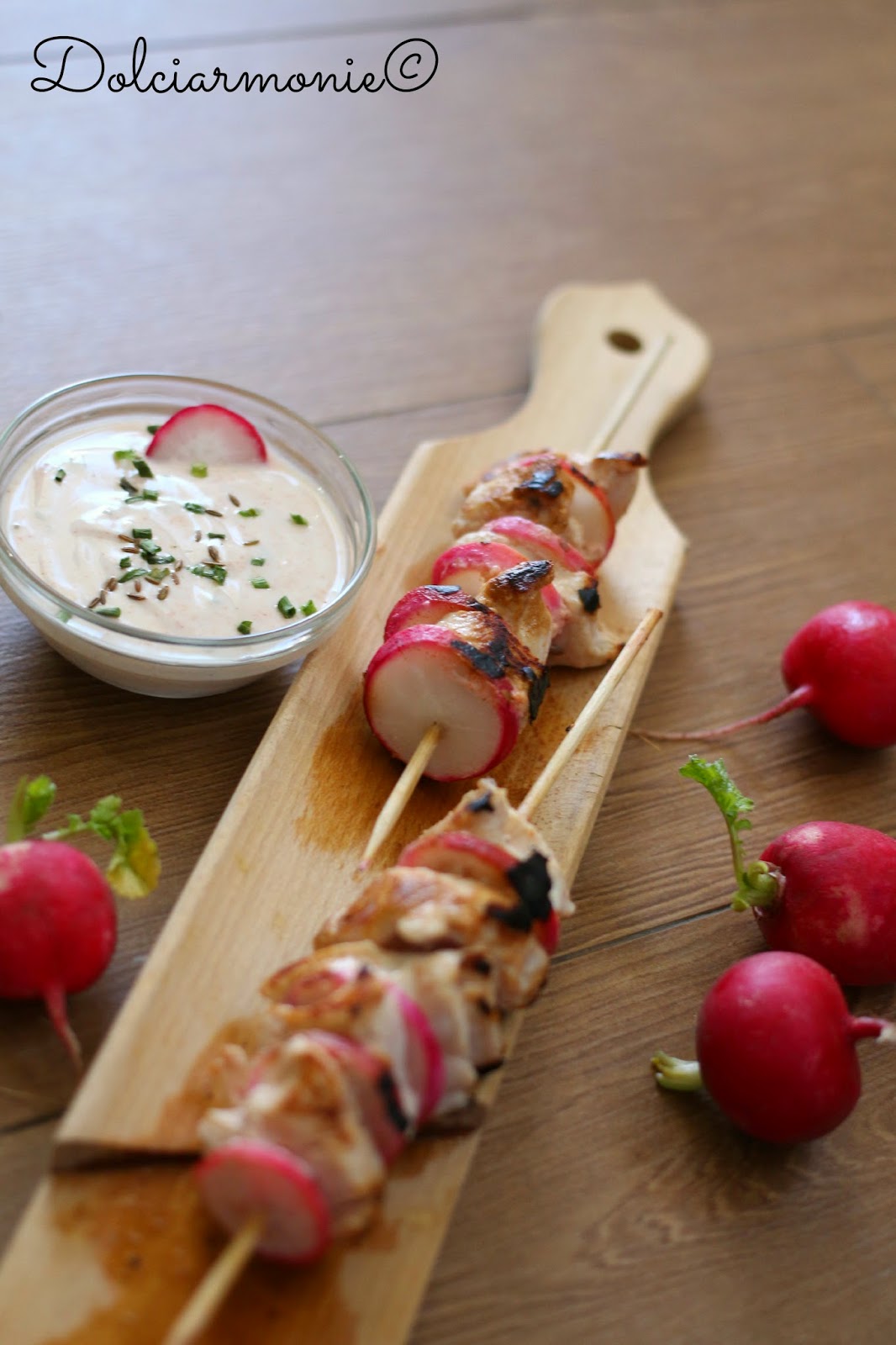 spiedini di pollo alla salsa speziata di yogurt 